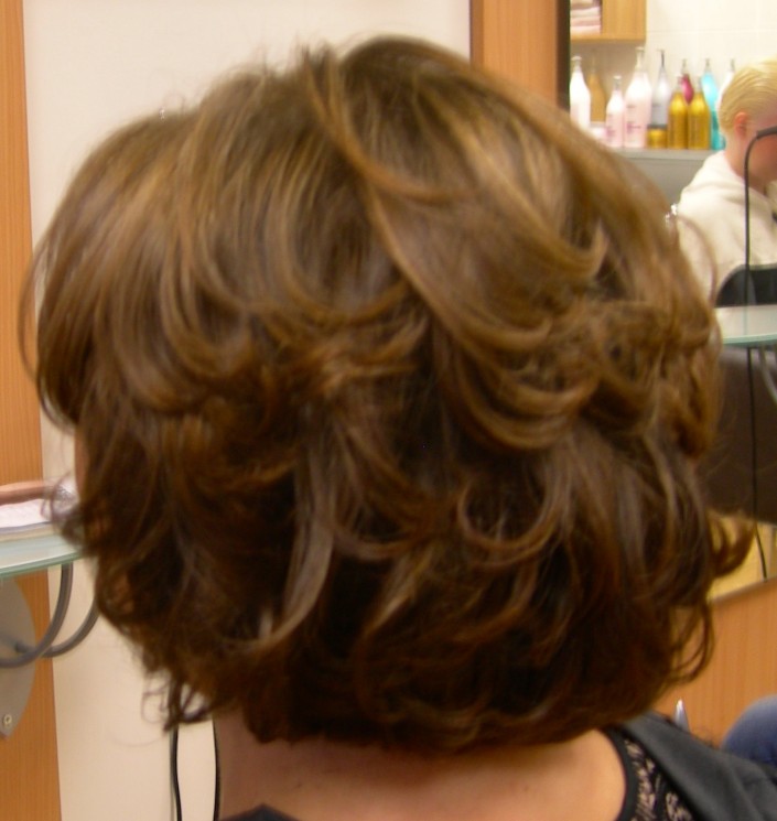 We have also used hair tints and highlights in this layered bob 